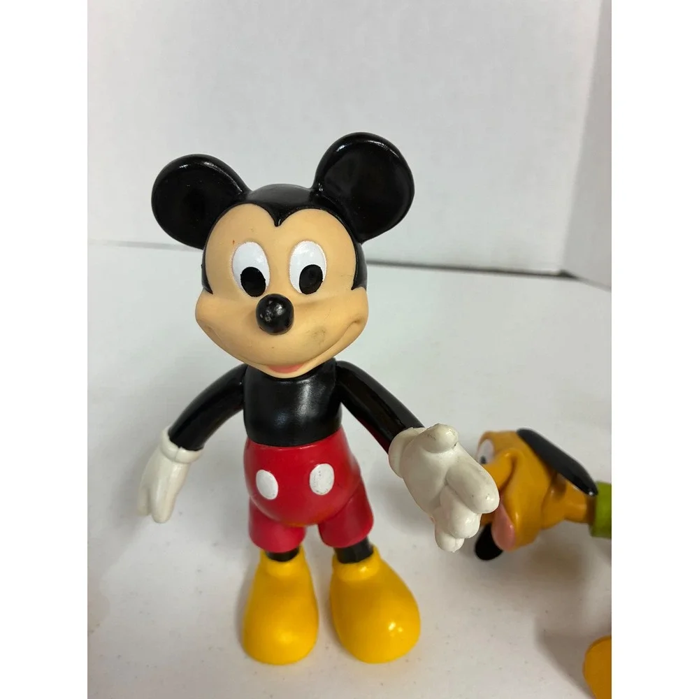 Disney Mickey Mouse Donald Duck Pluto Articulated Action Figure Toy Set 3pc